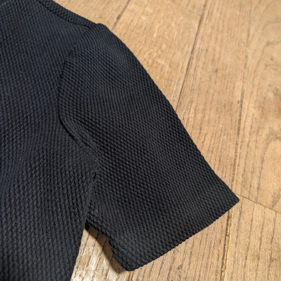 Women's Ann Taylor Black Short Sleeve A-Line Midi dress Size 4 - Picture 3 of 4